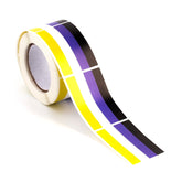 250 Non-Binary Pride Flag Stickers On A Roll